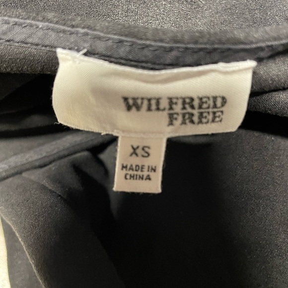 Aritzia Wilfred Free dress faux suede black slip women’s size xs - Picture 4 of 5